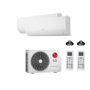 LG duo split 4,2 KW buitendeel met 2 x 2,5 kw binnendelen