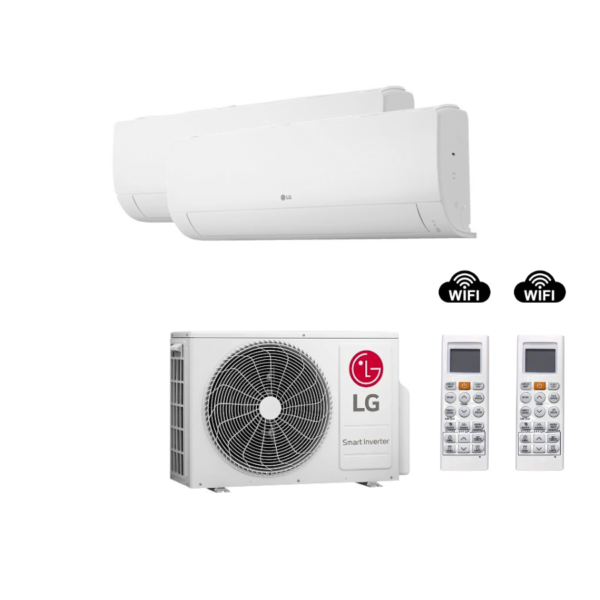 LG duo split 4,2 KW buitendeel met 2 x 2,5 kw binnendelen
